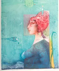 1988 | Frau mit rotem Haar