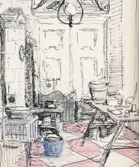 1945 | Wohnraum im Schloß Eutin