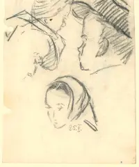 1954 | Drei Köpfe, Studie