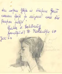 1954 | Frauenkopf aus Gästebuch