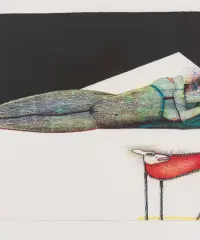 2008 | Liegende mit rotem Hund