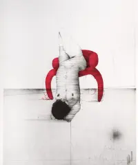 1966 | Akt auf rotem Stuhl (Plakat Düsseldorf)