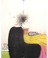 1974 | Dame mit Schoßhund